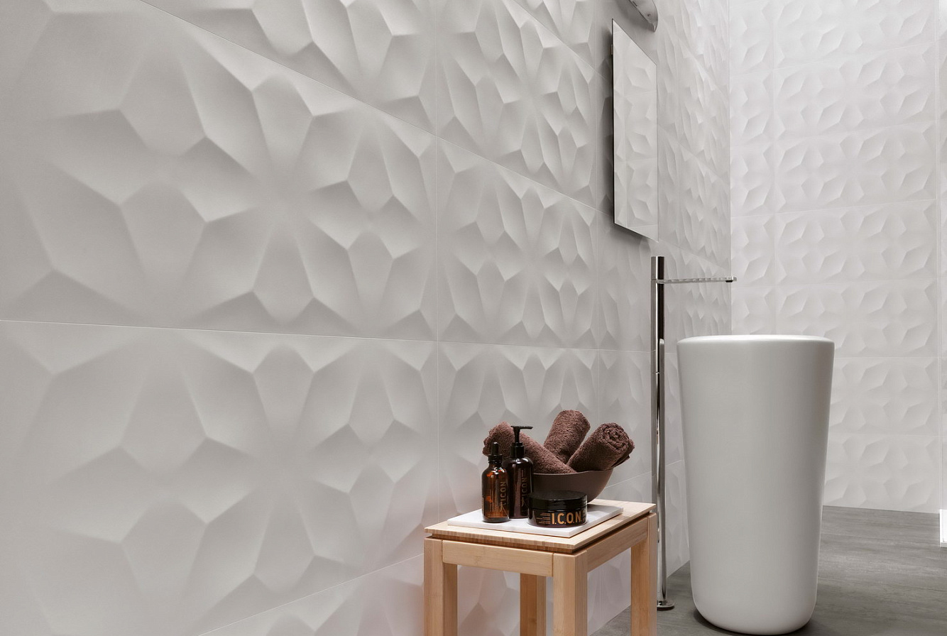 3D WALL DESIGN Diamond White Matt